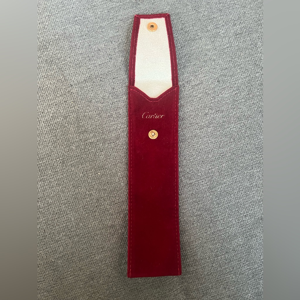 Rare Authentic Cartier Suede Travel Pouch